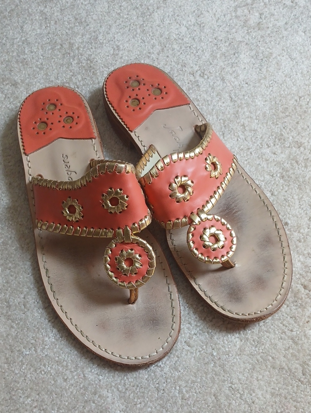 Jack Rogers Original Sandals Coral/Gold